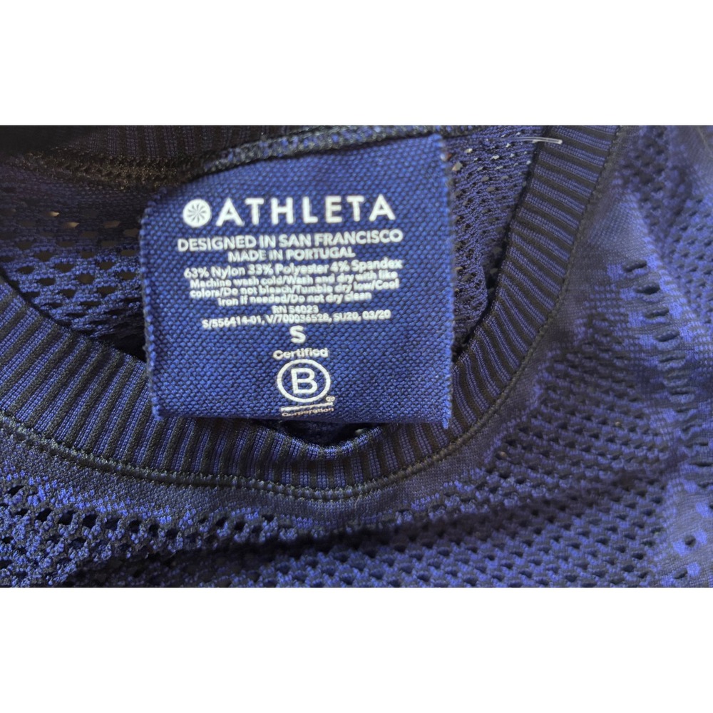 Athleta Navy Seamless Mesh Athletic Tank Top Small - Picture 6 of 6